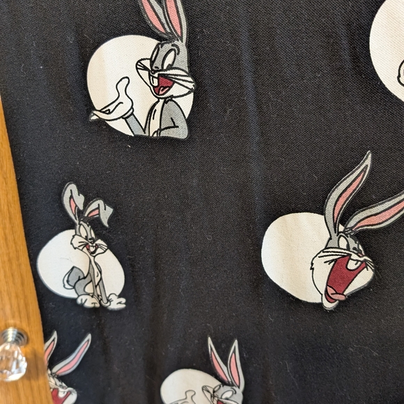 Black Dress with Buggs Bunny Cartoon Character Print - Picture 2 of 6